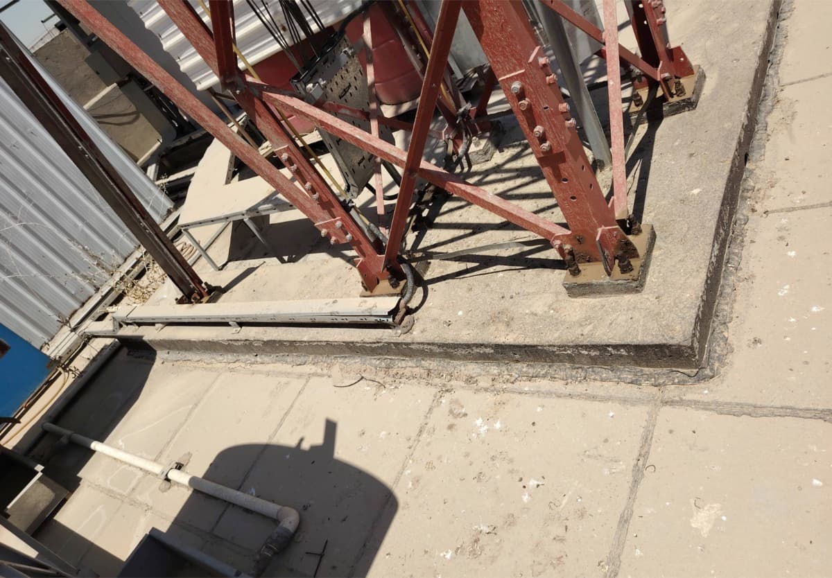 The base of a telecom tower