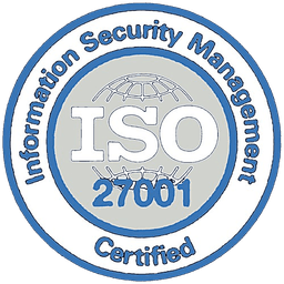 ISO/IEC 27001:2022 information security management certification badge