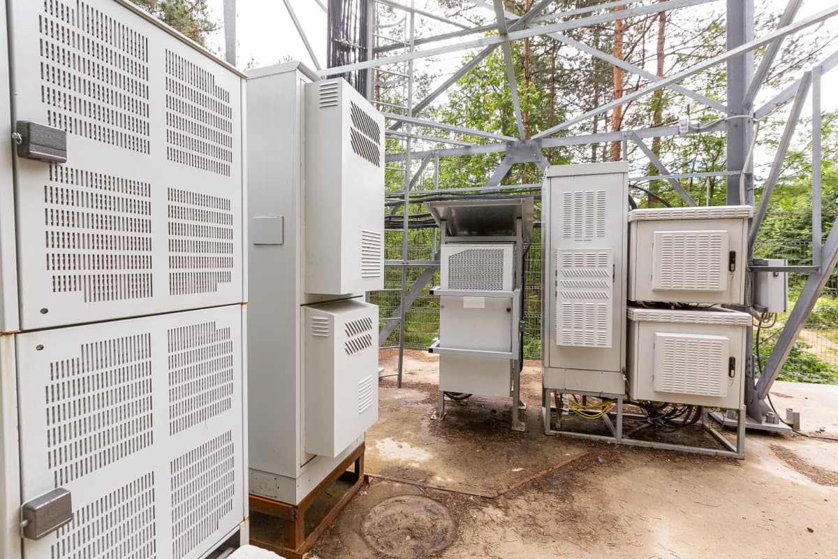 Equipment inside a site compound
